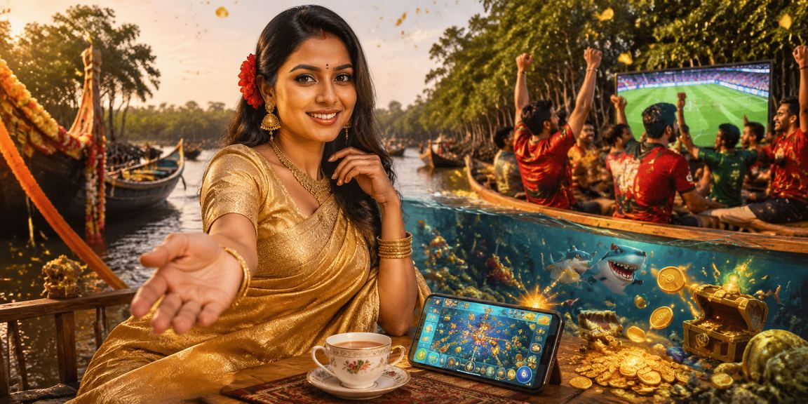সুন্দরবনের পাশে মাছ ধরার গেম ও পুরস্কার উপভোগকারী